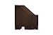 Blu Monaco Foldable Brown Magazine File Holder with Leather Label Holder - Set of 6 Cardboard Magazine File Boxes Desk File Organizer