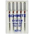 Schmetz HAX1SP 15X1SP Special Super Stretch Serger Needles - 5 Pack (Size 90/14)