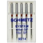 Schmetz HAX1SP 15X1SP Special Super Stretch Serger Needles - 5 Pack (Size 90/14)