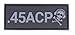 G-CODE Caliber Patch - Grey on Black - (.45 ACP)
