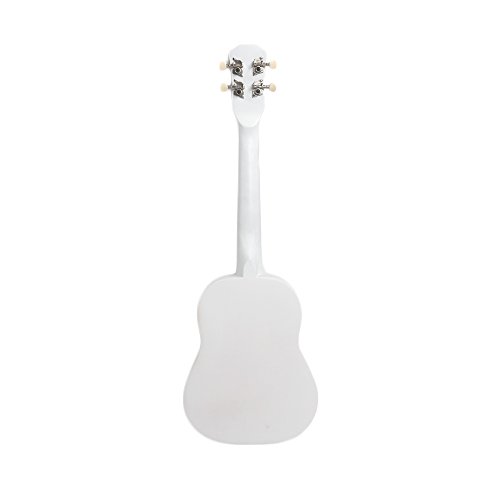 Soogo 26" Pure Color Rosewood Fingerboard Basswood Tenor Ukulele Bag (White)