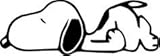 Snoopy Peanuts Inspired (2 PACK) Cartoons Vinyl Decal Sticker|BLACK|Cars Trucks Vans SUV Skateboard Tablets Laptops Wall Art|5.5