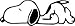 Snoopy Peanuts Inspired (2 PACK) Cartoons Vinyl Decal Sticker|BLACK|Cars Trucks Vans SUV Skateboard Tablets Laptops Wall Art|5.5