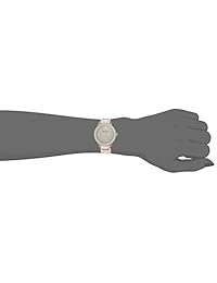 Anne Klein metal y cerámica Vestido reloj de cuarzo para mujer, color: Beige (Modelo: AK   2388tngb)