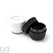 monbento - MB Temple S White + Black bento box sauce cup set - Leak-proof and reusable lunch box sauce containers - Suitable for MB Original MB Square bento boxes