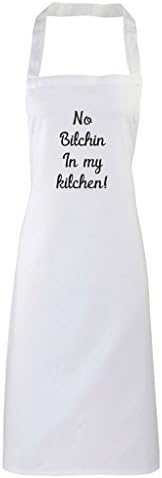 hiusan No Btchin' in My Kitchen Rules Apron Funny Novelty Cotton Kitchen Chef's Apron Gifts for Dad,for Mom,Housewarming Gifts
