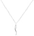 925 Italy Sterling Silver Small Italian Horn Pendant with an 18 Inch Link Necklace