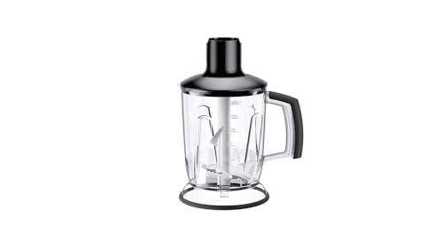 Braun Standmixer Aufsatz MQS 601 BK mit EasyClick Plus System - Zubehör für Braun Stabmixer MultiQuick 7 und 9, BPA-frei, Fassungsvermögen 1,25 l, Schwarz