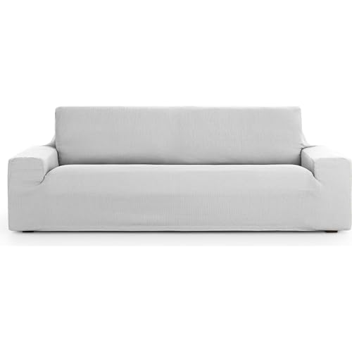ECOMMERC3 | Universal and Versatile 4 Seater Sofa Cover – Pearl Grey Sofa Cover Protector Easy to Install for Back, Seat and Arms