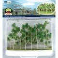 Woods Edge Trees Pastel Green 3'' to 3.5'' HO-scale 14/pk