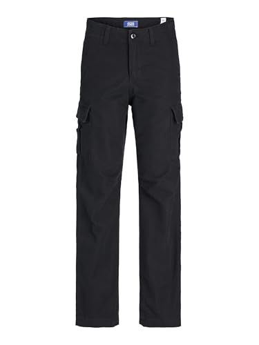 JACK&JONES JUNIOR JPSTKANE JJBARKLEY Cargo Pant Noos Jnr, Pantaloni Cargo Bambino, Black,