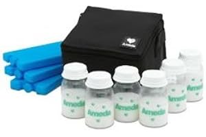 Ameda Cool 'N Carry Milk Insulated Storage Tote with 6 Bottles #17076