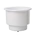 Amarine Made (Set of 5) White Recessed Drop in Plastic Cup Drink Can Holder with Drain, for Boat