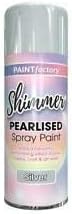 Paint Factory Shimmer Pearlised Spray Paint 400ml Silver