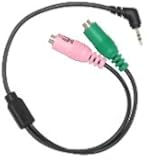 Headset Buddy: PC Computer Headset to Phone Adapter - Dual 3.5mm to 2.5mm (PC35-PH25)