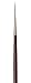 da Vinci Oil & Acrylic Series 1210 Oil Paint Brush, Liner Kolinsky Red Sable, Size 0 (1210-0)