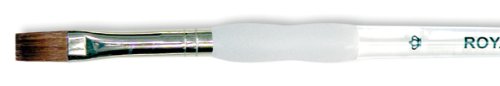 ROYAL BRUSH SG1150-2 Royal & Langnickel Soft-Grip Bright Shader Paintbrush, Pure Sable, Size 2, Multicolor
