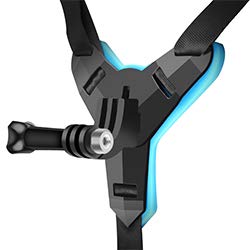 Bicycle Motorcycle Full Face Front Helmet Chin Strap Belt Mount for Go pros 11/10/9/8/7 Max, DJI Osmo Insta360 Other Action Cameras (Blue)