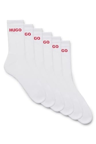 BOSS 6P QS RIB LOGO CC, CALCETINES CORTOS Hombre, White100,