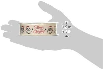 Anniversary House Nostalgic Merry Christmas Cake Ribbon Reel, Vintage Festive Ribbon for Wrapping Cakes Gifts, Hampers, Tags - Image 3