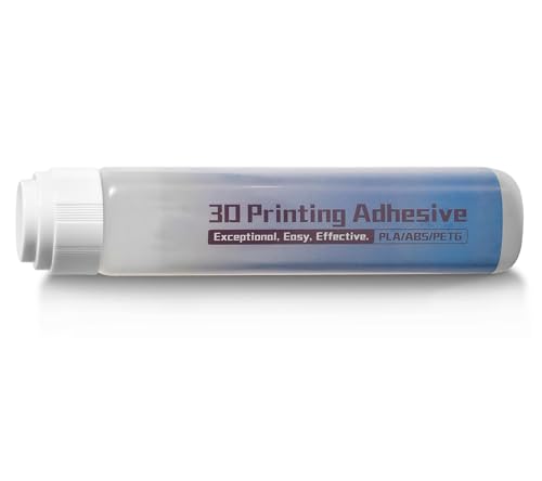 3D Printer Glue for CryoGrip/PEI Build Plate, Strong Adhesion Adhesive for PLA/PETG/ABS/TPU/PET Filaments, No Residue, Fast Drying Liquid Glue for 3D Printing, 60mL
