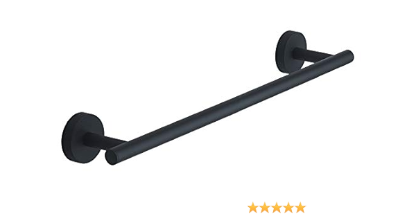 Gedy Eros Toallero Barra, Acero Inoxidable, Negro, Pequeño