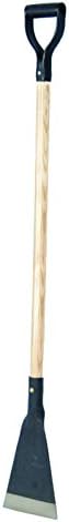Superio Ice Chipper Driveway Heavy Duty Ice Scraper Snow Removal Equipment Heavy Duty Stainless Steel Blade 7" Ice Chopper with Wooden Handle