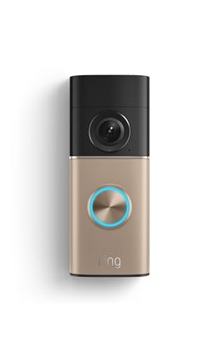 Ring Wired Doorbell 2K Plus (Newest Model) — Retinal 2K with wide-angle video, 6x Enhanced Zoom, and Night Vision, Polished Sandstone