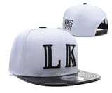 Last Kings Lk Embroidery Logo 2014 Summer Custom Leather Visor Snapback Cap in White Black