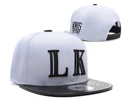 Last Kings Lk Embroidery Logo 2014 Summer Custom Leather Visor Snapback Cap in White Black
