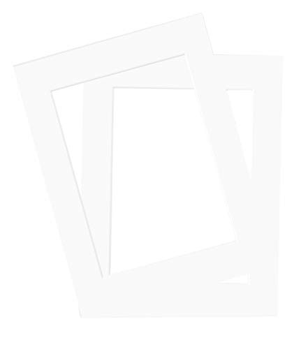 Two Pack of Pure White Picture/Photo Mount Size A4 to fit Image Size 6x8"