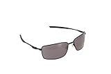 Oakley Men's Square Wire OO4075-09 Polarized Rectangular Sunglasses
