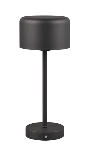 Reality Leuchten RL LED Lámpara de mesa inalámbrica Jeff R59151132, Metal Black mate, incl. LED de 1,5 vatios, 4x Touch