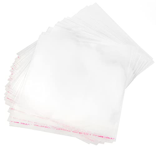 RUBY Transparente Zellophanbeutel aus Kunststoff, mit Klebeverschluss 200 Stück (200pcs/24x24 cm)