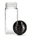 Glass clear square spice jars with sleek Black sifter lid 4oz in case of 12 by Nicole Jean