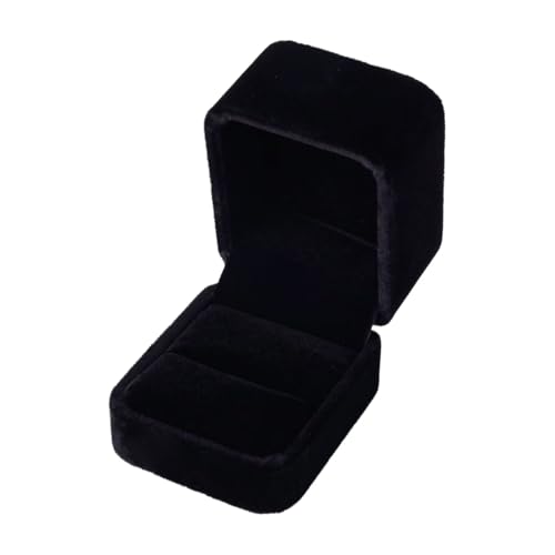 Niche-Finds Niche-Finds Black Fancy Ring Box Jewelry Box Ring box - Genuine Velvet