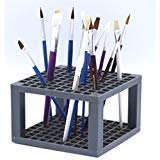 Multi Bin Art Brush Organizer 96 Hole Plastic Pencil & Brush Holder Colored Pencils Markers - Desk Stand Organizer Holder Fits Paint Brushes Dryer Holder for Pens Colored Pencils Markers (2)