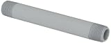 GF Piping Systems CPVC Pipe Fitting, Nipple, Schedule 80, Gray, 6" Length, 1/2" MPT