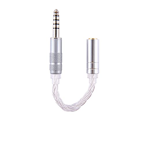 Yaowanguan 4.4mm 5 Pole Balanced Male to 2.5mm Balanced Female Adapter Cable for Sony NW-ZX300A/NW-WM1A/NW-WM1Z/TA-ZH1ES Audio Player/Amplifier,Balanced Silver-Plated Converter Connector 14cm/5.51inch