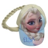 Disney® Frozen Frozen Girls' Elsa Braid Baseball Hat - Blue/White-Hats-Elsa Frozen, Anna Frozen-100% Cotton-Guaranteed!