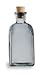 Nakpunar Gray Recycled Glass Bottle with Cork 8 oz (250 ml) - bottle for oils, witch spells, wedding favors, fragrance reed diffuser bottle