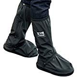 SHARBAY INC Shoes Boots Cover - Reusable Waterproof Foldable Motorcycle Bike Rain Boots Shoes Cover Foldable Thicken Sole Overshoes Galoshes Women Men (Black S)