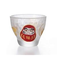 Aderia Japan Japanese Small Glass Sake Cup Daruma 90ml 6082