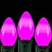 Novelty Lights Ceramic Christmas Replacement Bulbs - Outdoor Individual Bulbs for Events, Holiday Parties, Patios, and More - C7/E12 Candelabra Base, 5 Watt Lights (Purple, 25 Pack)