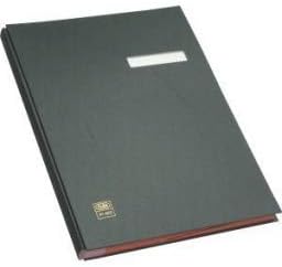 Elba 41403 Signature Book, 20 Compartments, PVC Cover, Black