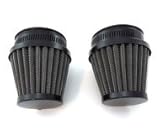 Black Pod Air Filter Pod - 50mm Set of 2 - Compatible with Honda Motorcycle CB350 CB360 CB450 CB500T