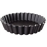 Click Here to See More Images Matfer Bourgeat 345658 Exoglass Fluted Round Tartlet Mold, Black