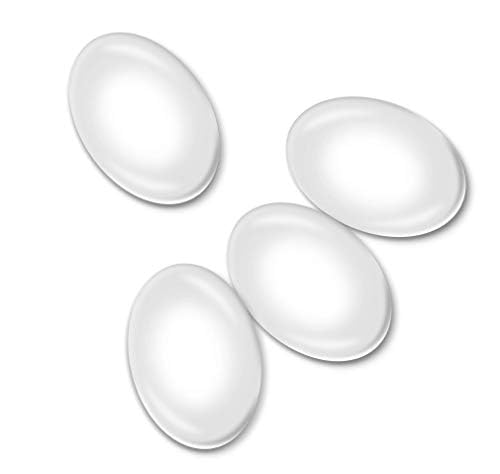 Enenes 30x40mm Glass Cabochons 50PCS Oval Clear Flat Cabochon Tiles for Jewelry Making, Pendants, Crafts, DIY Art