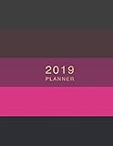 2019 Planner: Shades of Purple Hex Colors | Weekly Monthly View Calendar Organiser and Journal with by 