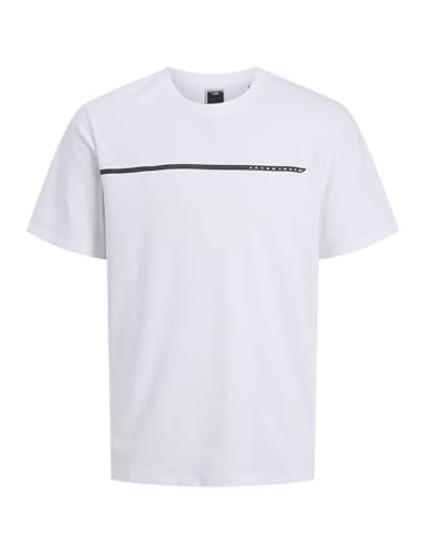 JACK & JONES Jcofusion Full Branding tee SS Cre Jnr, Blanco Brillante, 12 años